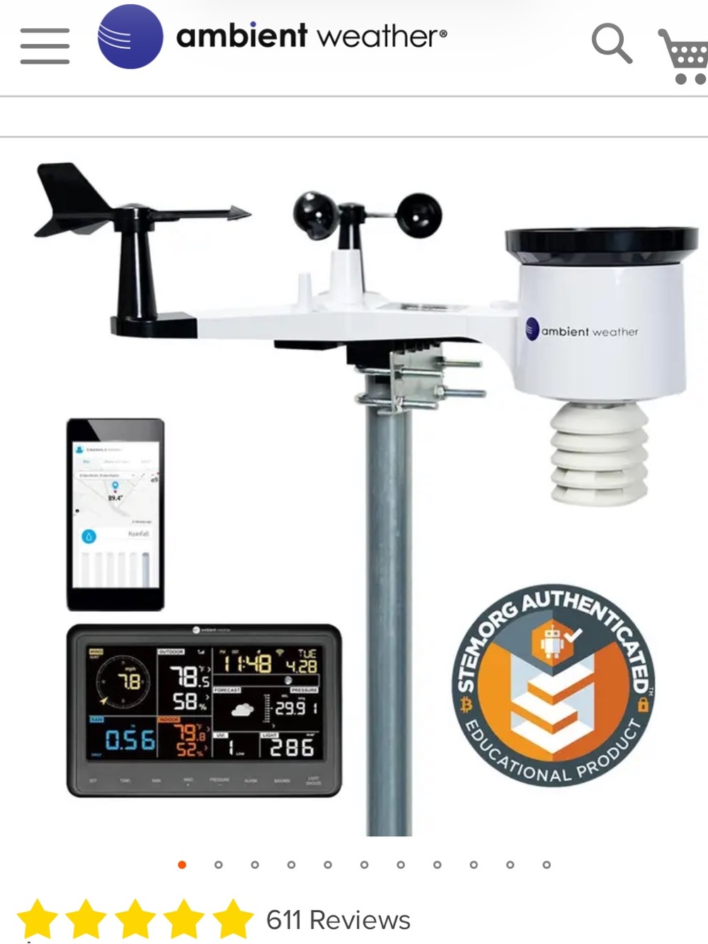 Ambient Weather's Personal Wi-Fi Weather Station WS-2902